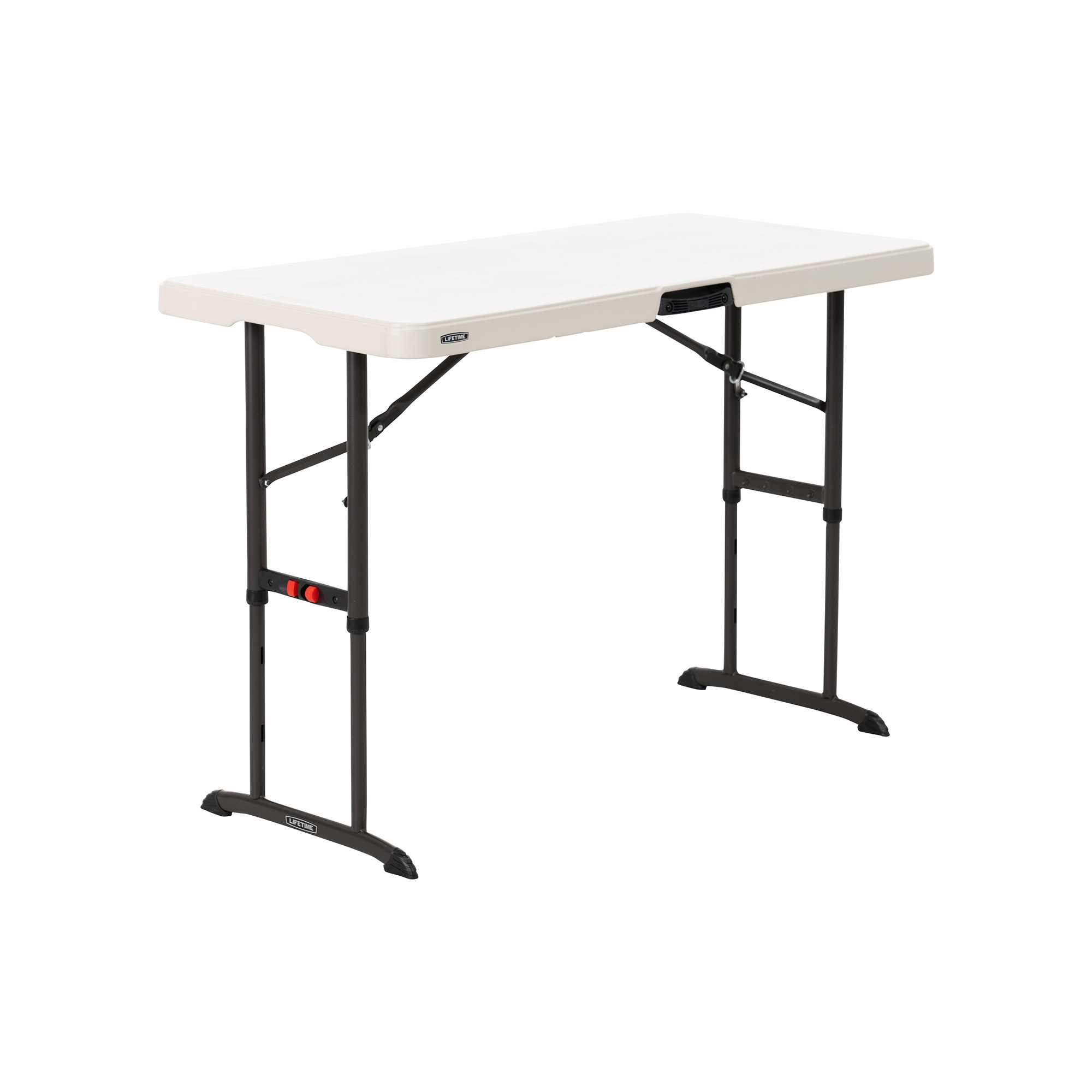 Table pliante ultra-résistante et légère - polypro 1,22m réglable en hauteur_0