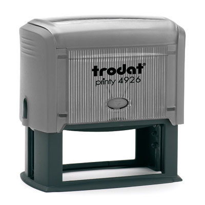 TAMPON TRODAT 4926 PERSONNALISABLE - UTILISATION BUREAU - FORMAT 75X38 MM - GRIS