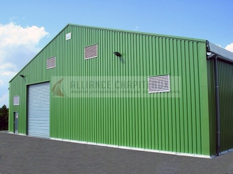 Tente de stockage fermée - structure fixe - couverture multi-éléments en polyester - 20m de largeur - extensible par travée de 5m_0