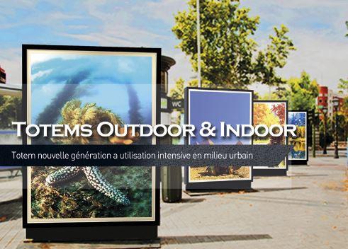 Totem extérieur lumineux nouvelle génération - Verre anti-vandalisme - Haute résolution - 500 nits - Milieu urbain_0