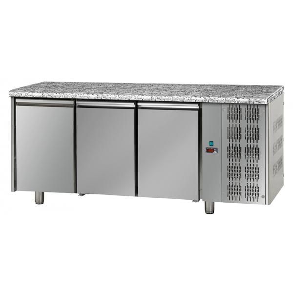 Tour à pâtisserie réfrigéré 3 portes - plan de travail en granit - Synergies - 680L - Température +0/+10°C_0