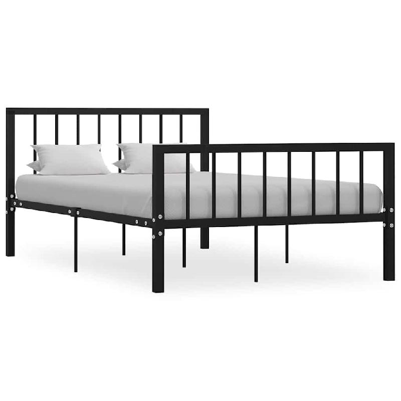 VidaXL Cadre de lit sans matelas noir métal 120x200 cm Modèle Gervioris - 284570_0