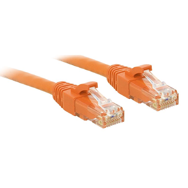 LINDY 48106 - Câble réseau Cat.6 U/UTP 0,5 m Orange - RJ-45 mâle/mâle - 10GBase-T_0