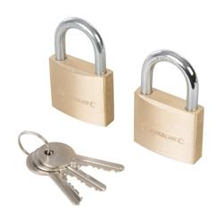 Cadenas Interchangeables 40 mm - Lot de 2 - Sécurisez Vos Effets Personnels - Silverline - gris 5024763181825_0