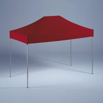 Chapiteau 4x2 m - Structure alu anodisé - Toit polyester imperméable - Rouge_0
