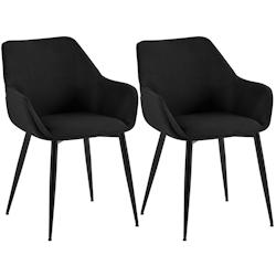 CLP Chaise de salle à manger Luena Noir /Tissu - noir textile 327453_0