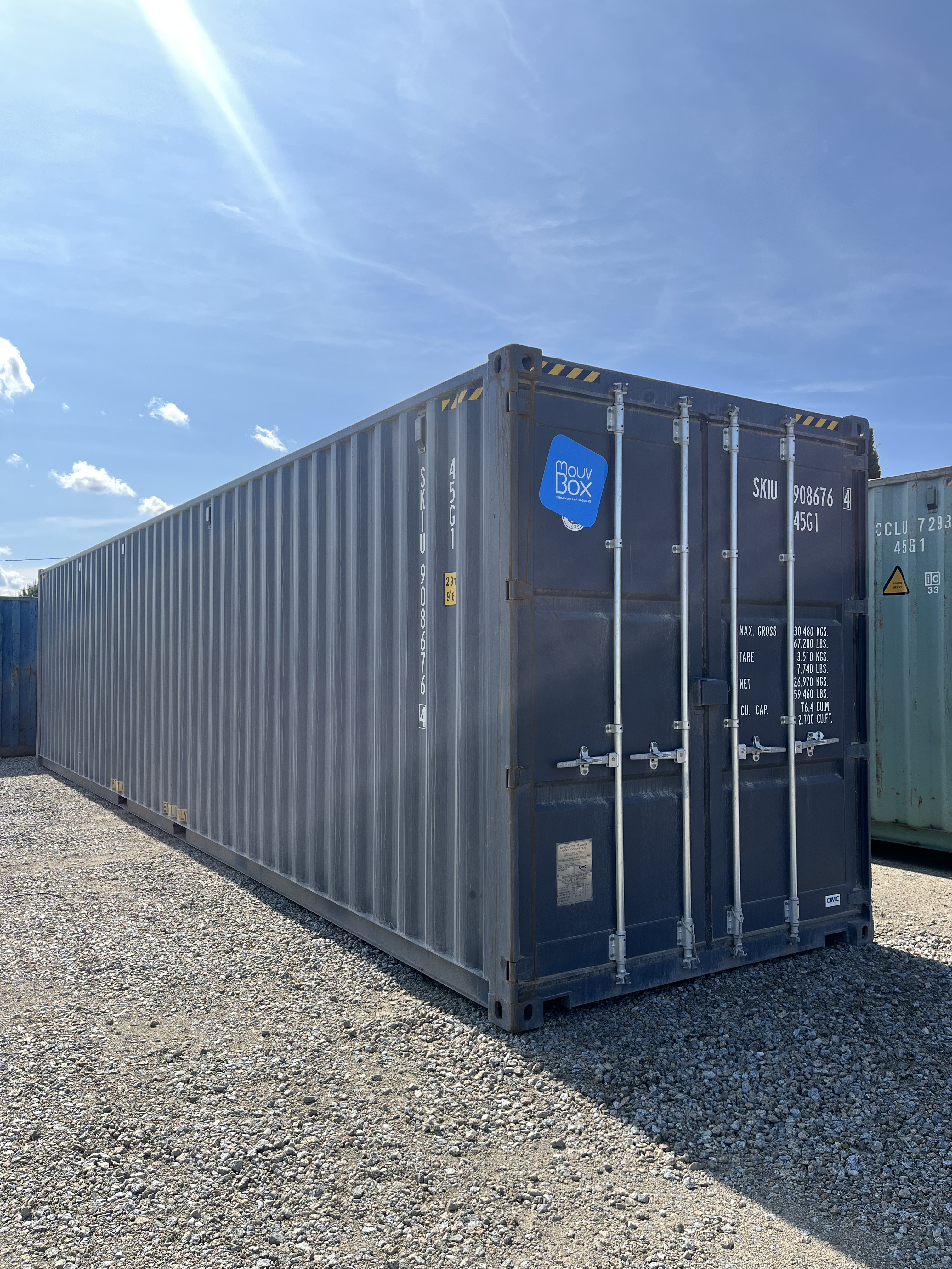 Container maritime 40 pieds high cube pour le transit de marchandises_0