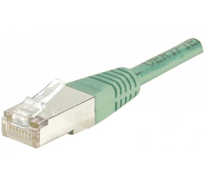 Cordon RJ45 catégorie 6 F/UTP vert - 10 m - blindage aluminium - cuivre - norme ANSI/TIA 568 et ISO 11801_0