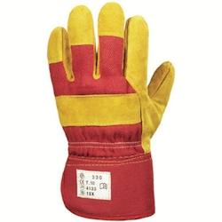 Coverguard - Gants anti froid jaune et rouge en croûte de vachette et molleton polaire EUROWINTER 330 (Pack de 60) Jaune / Rouge Taille 10 - 34352410_0