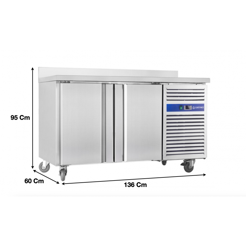 Desserte table réfrigérée positive 600 2 Portes tropicalisé - SNACK2200TN_0