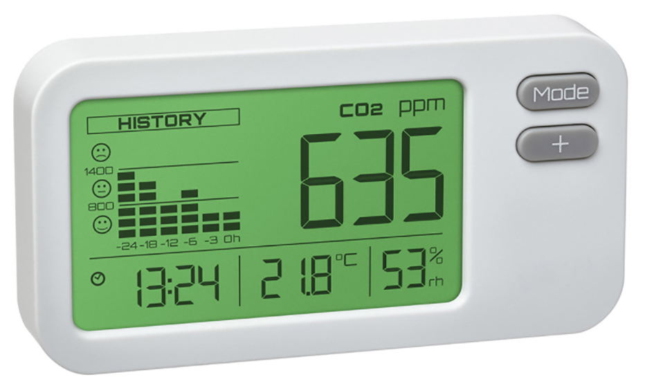 Détecteur de gaz CO2 - Thermomètre - Hygromètre - Ambiant - Alarme visuelle - USB - 5009T_0