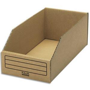 Paquet de 50 bacs à bec de stockage en carton brun - dimensions : l15,1 x h11,2 x p30,1 cm_0