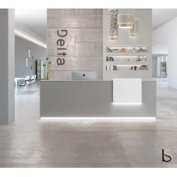 Grand bureau d'accueil droit Delta - Mobel Linea - nombreux coloris et configurations disponibles_0