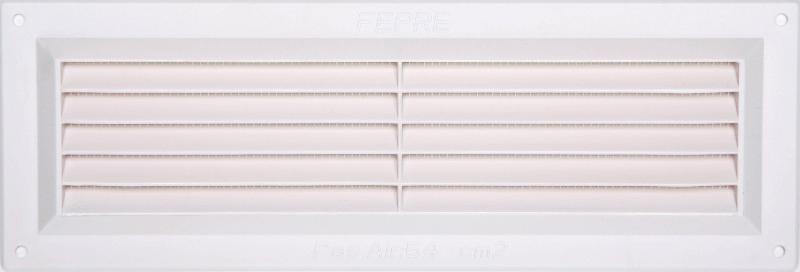 Grille d'aération en ABS naturel - 9 x 26 cm - usage intérieur et extérieur - passage d'air 54 cm²_0