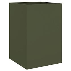 Helloshop26 - Jardinière bac lit surélevé plantes fleurs terrasse jardin olive 52 x 48 x 75 cm acier vert 02_0038704 - 3000217932320_0