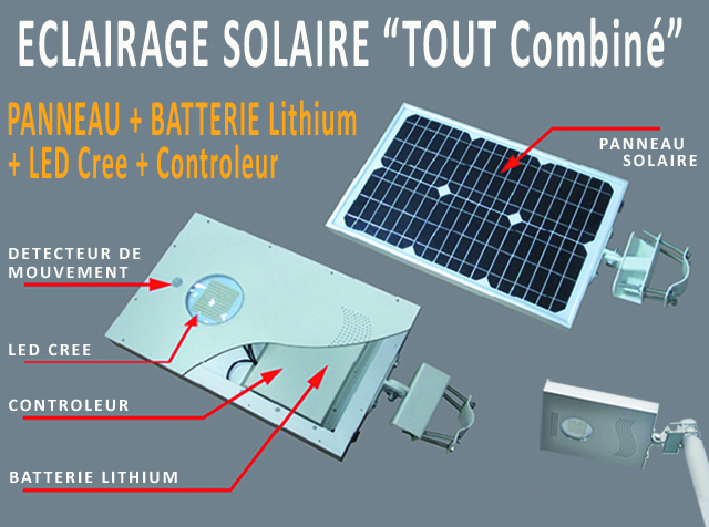 Lampadaire solaire + lithium + led + contrôleur / candelabre_0