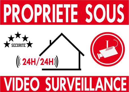 Panneau de dissuasion propriéte sous vidéo surveillance 24/24_0