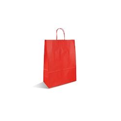 Sac kraft rouge 22+10x32 cm - 3701648601228_0