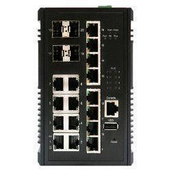 Switch PoE+ 16 ports - 8 PoE+ 30W - 4 SFP - Gigabit - Durci IP30 - Référence ISGPOEMT1604G_0