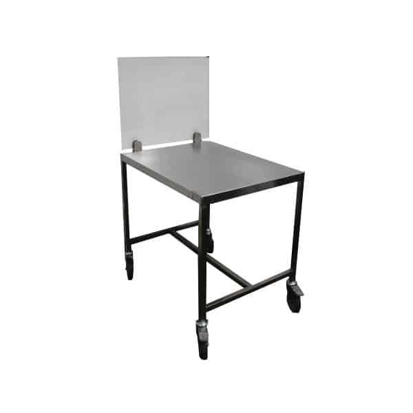 Table support trancheur en inox AISI 304, profondeur 600 mm (Désignation: Table roulante)_0