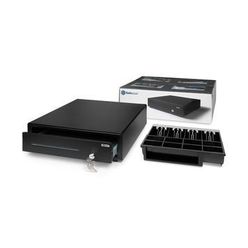 Tiroir-caisse Safescan SD-4141 - acier robuste, 4 compartiments billets et 8 pièces, ouverture électrique ou à clé_0
