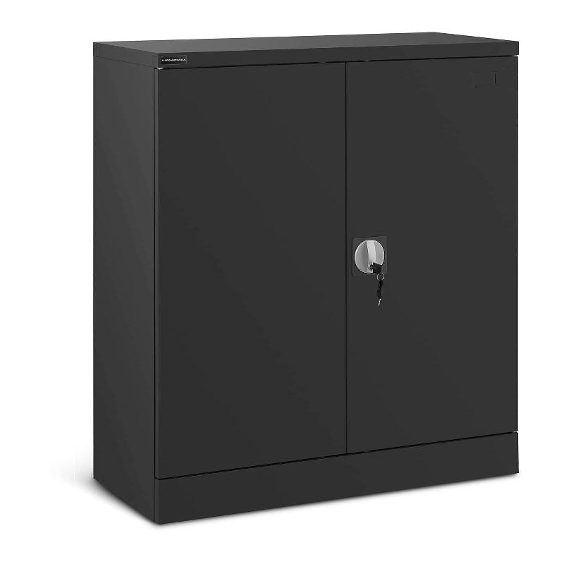 ARMOIRE BUREAU VERROUILLABLE 57 X 21 X 110 CM ACIER NOIR 14_0006030_0