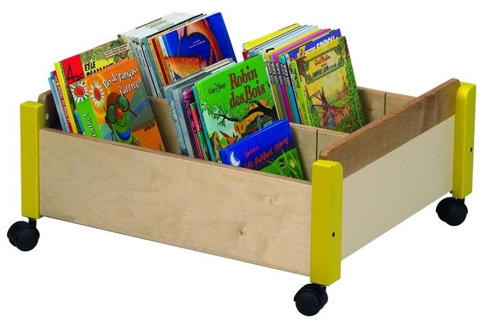 Bac à albums - 6 ou 4 compartiments - Modulable avec cloisonnettes - Références EB310, EB320, EB330_0