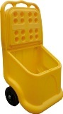 Bac à sel ou à sable mobile jaune - 75L, roues en caoutchouc, résistant jusqu'à -40°C_0