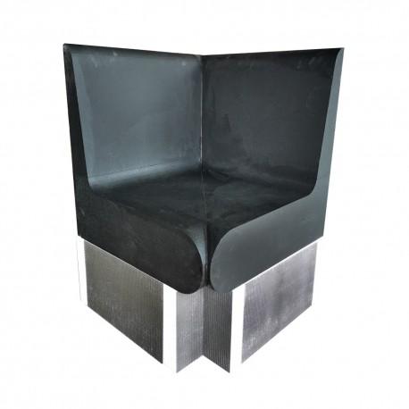 Banc angle arrondi 600 x 586 x 870 mm avec dossier XPS prêt à carreler - Hammam et salle de bain Valstorm_0