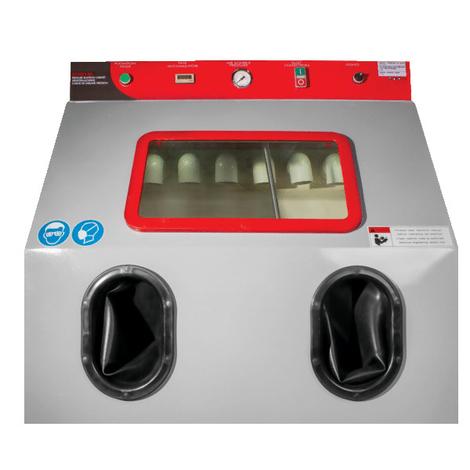 Cabine de sablage haute pression professionnelle - 540 L - Modèle compact SCHD540 avec cuve pressurisée et accessoires inclus_0