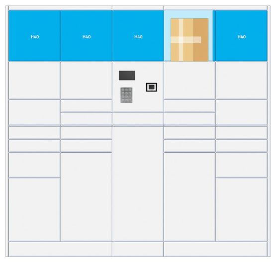 Casiers intelligents Click & Collect pour colis légèrement plus grands - Porte H40 - Smart Lockers Kuik 400_1