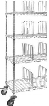Chariot de soin hospitalier CLN 16 - sans tige de fermeture - modèle 16 résidents - dimensions 1220 x 457 x H1760 mm - référence 51754_0