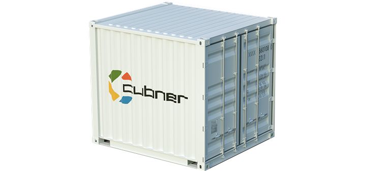 Container de chantier - 8 pieds - Cubner - acier, plancher contreplaqué marine, format mini_0