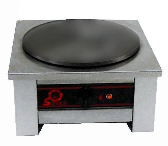 Crêpière électrique simple 40 cm de diamètre - Inox AISI 430 - Plaque fonte 12mm - SOFRACA_0