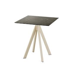 Essentials Table de bistrot - 70x70 cm - Sable/Midnight Marble - Infinity - Veba - gris 120031677_0