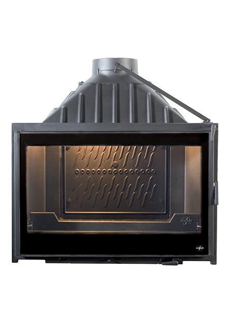 Foyer / insert en fonte Visio 8 - 11 kW, clapet à obturation variable, Flamme verte 7_0