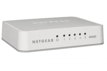 NETGEAR GS205 - Switch 5 ports Gigabit 10/100/1000, format bureau silencieux en plastique_0