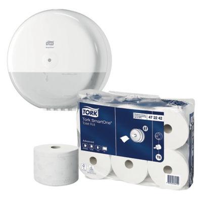 KIT distributeur offert + 6 bobines papier toilette Tork SmartOne_0