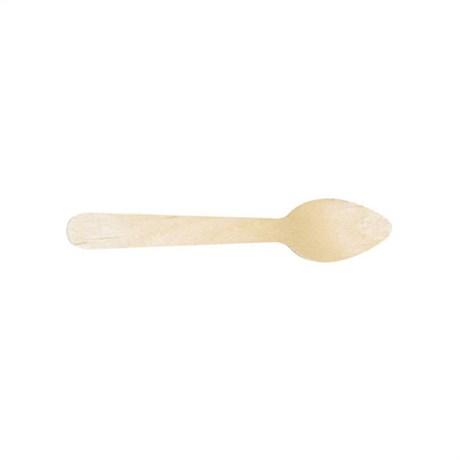 PETITE CUILLÈRE À CAFÉ 12 CM BOIS NATUREL (VENDU PAR 100)