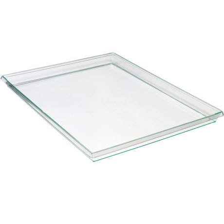 PLATEAU SOLIA QUARTZ VERT TRANSPARENT 30.5 X 23.5 CM (VENDU PAR 50)