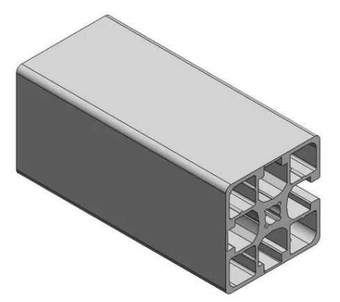 Profilé aluminium 45×45 - 3 faces fermées - Barre de 6 mètres - Réf : 900-621_0