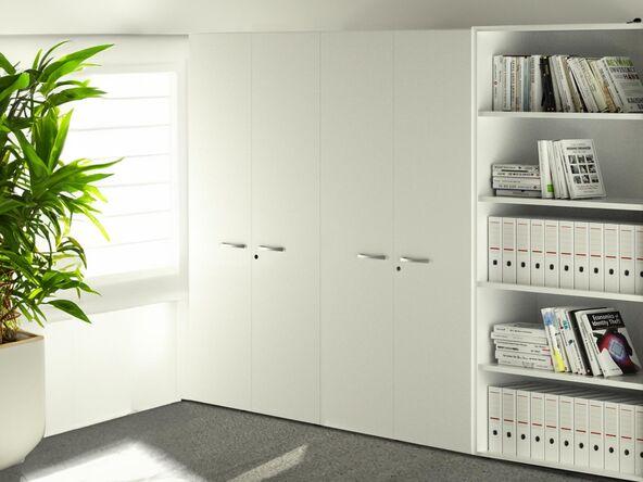 Armoire haute portes battantes avec serrure et jeu de clés_0