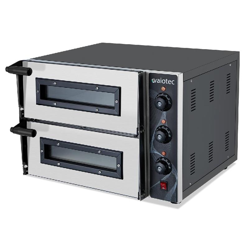 Vaiotec Four à pizza électrique EASYLINE avec 2 chambres de cuisson - argenté inox 11036_0