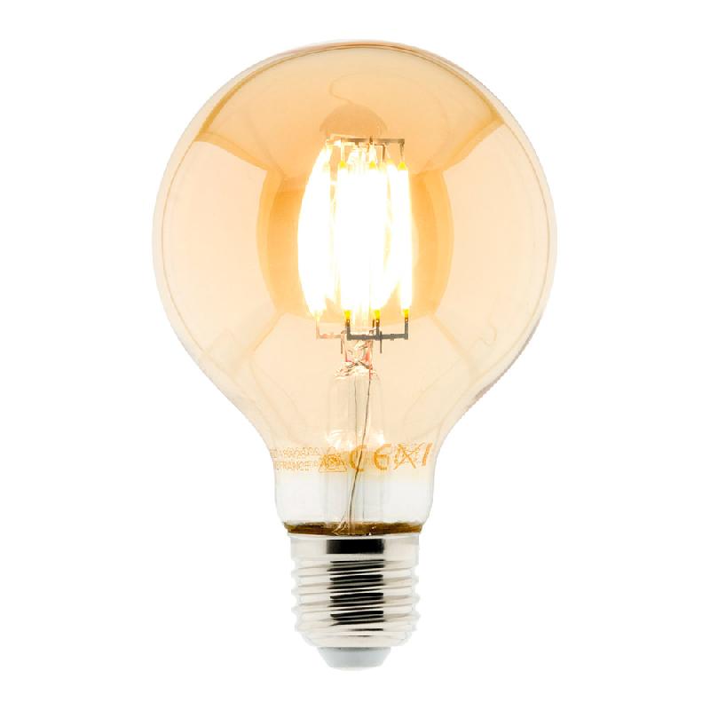 Ampoule LED décorative - Filament ambrée 6W E27 720lm 2500K - Forme globe - Standard_0