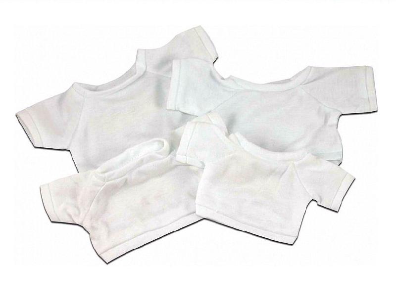 Cadeau publicitaire - Mini tee-shirt blanc pour peluche, 100% polyester 190 g/m² pour sublimation_0