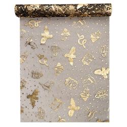 Chemin de table en organza 28x400 magie est partout (20 unités) MESA BELLA - beige textile 3701168961413_0