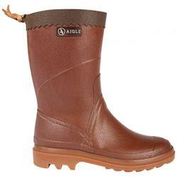 DEMI BOTTE CAOUTCHOUC BISON AMBRE AIGLE