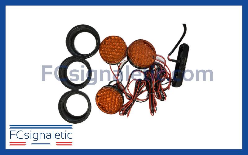 Ensemble 3 feux LED 74mm + Centrale clignotante pour Triflash STANDBY MERCURA 31311-01_0