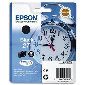 Epson cartouche jet d'encre durabrite ultra noir ''réveil'' 27 (t2701) - c13t27014012_0