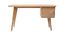 Fifties - Bureau droit design scandinave en chêne - Miliboo - L140 x P60 x H75 cm_0